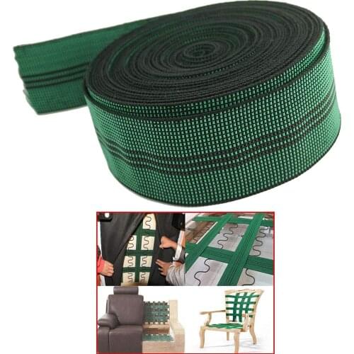 Elastic 10% Stretch Latex Webbing Upholstery Elasticated Band Strap Belt Elastic Spool 2" inches Wide x 20' feet, for Sofa/Couch