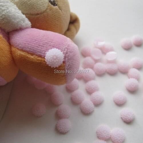 RF18-3 30pcs Cute Light Pink Flower Shape Nail Resin Decoration Outlooking