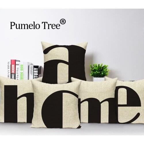 Letter Simple cushion decorative cushions Dropshipping cushion cover black white print decorative cushion covers pillow cover