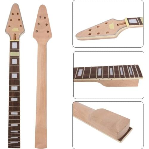 Mahogany made Electric Guitar Neck 22Fret 24.75inch Rosewood Fretboard Unfinished #L3