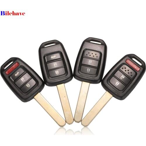 Bilchave 10pcs 2/3/4 Buttons Replacement Remote Car Key Shell Fob Blank For Honda GREIZ Civic City XRV Vezel With Uncut Blade