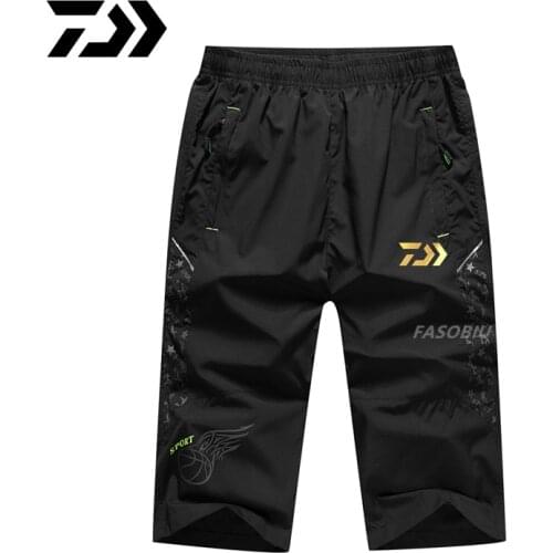 Summer Fishing Shorts Daiwa Clothes Men Outdoor Sport Cropped Trousers Breathable Nython Quick Dry Shorts Cycling Fishing Shorts