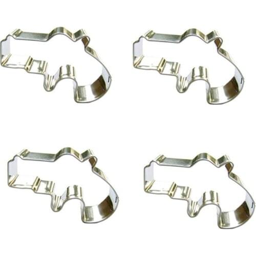 Small musket shape 4 piece biscuit cutting molds, baking tools, cake decorating soft candy tools