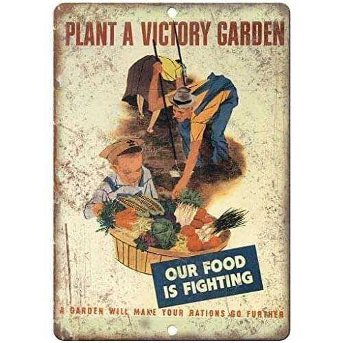 NOT Plant a Victory Garden Metal Wall Sign Tin Warning Hanging Signs Vintage Plaque Art Poster Painting Celebrity Yard Garden