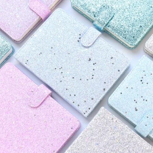 Domikee Cute creative Glitter sequins hardcover notebooks student candy Korean agenda planner organizer stationery A5A6