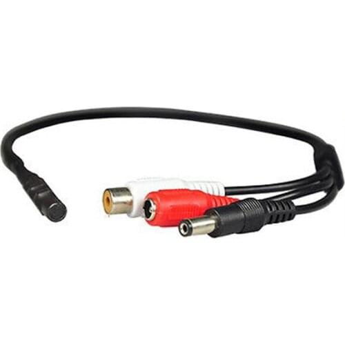 ESCAM Mini pickup CCTV microphone Wide range camera microphone Mini microphone with DC output, suitable for CCTV security DVR