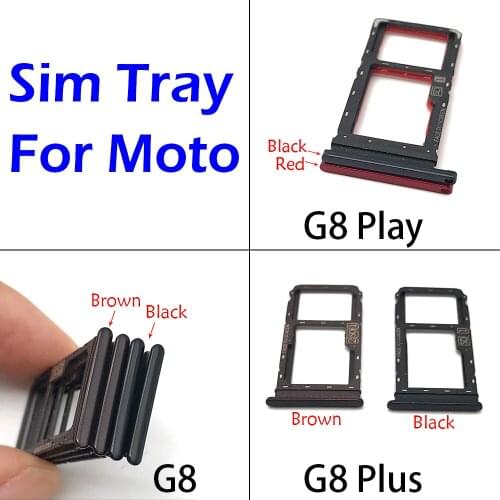 New For Motorola Moto G8 / G8 Plus / G8 Play Sim Card Tray Reader Socket Slot Holder Replacement Part