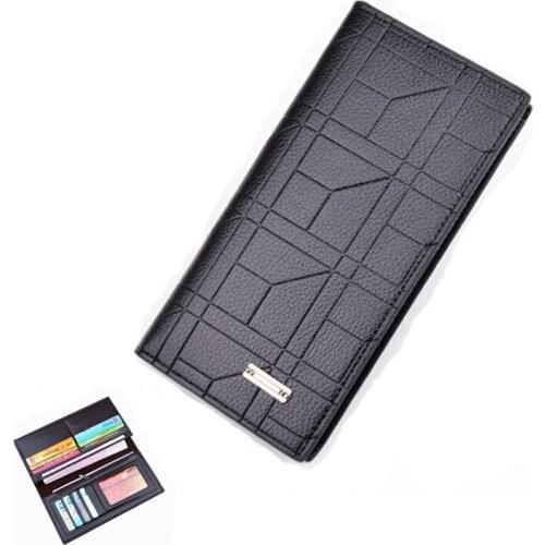 New men wallet long purse fashion leisure exposure wallet students men wai wallet card package Big Capacity Zipper