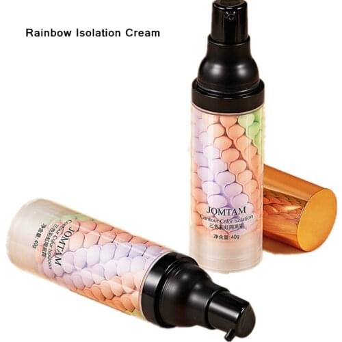 New Rainbow 3colors Gradient Isotation Cream Makeup Face Care Whitening Compact Foundation Concealer Prevent Bask Skin Care
