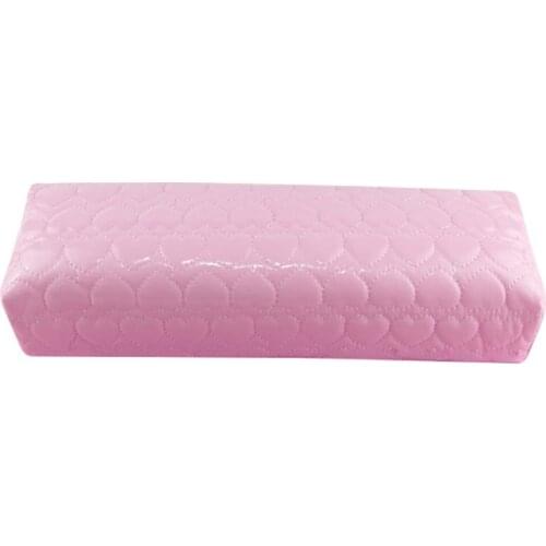 Nail Art Hand Cushion Holder Soft PU Leather Sponge Arm Rest Heart Nail Pillow Manicure Accessories