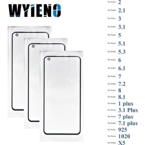Black Digitizer LCD Sensor Glass For Nokia 2 2.1 3 3.1 5 5.1 5.3 6 6.1 7 7.1 8 8.1 + plus Touch Screen Glass lens Panel With OCA