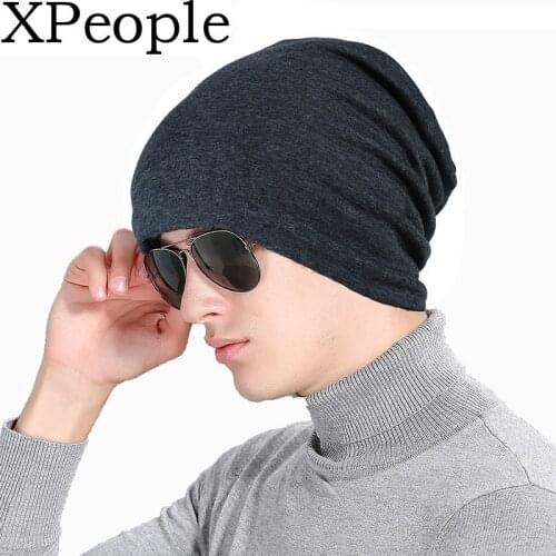 XPeople Fleece Lined Beanie Hat Daily Cotton Beanie Warm Stretchy Soft Beanie Hats for Men Women Serious Beanies