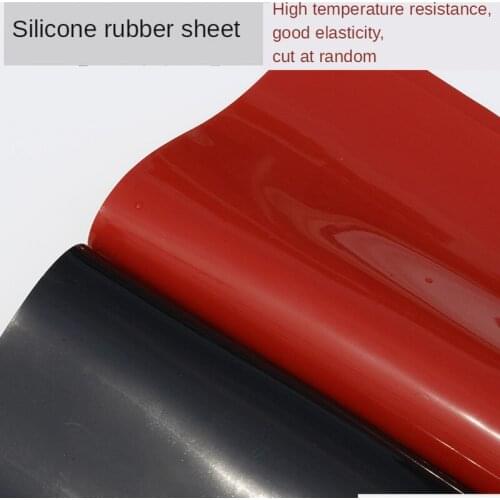 1.5mm/2mm/3mm Red/Black Silicone Rubber Sheet 500X500mm Black Silicone Sheet, Rubber Matt, Silicone Sheeting for Heat Resistance