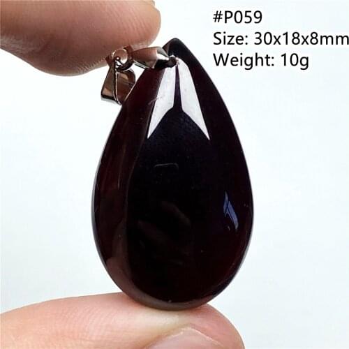 Top Natural Red Garnet Pendant Jewelry For Women Lady Men Healing Love Stone 30x18x8mm Beads Silver Clear Crystal Gemstone AAAAA