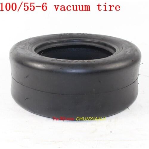 100/55-6 Slick Vacuum Tire 10 inch Tubeless Tire suitable for 6 inch hub Electric Scooter Go Karts ATV Quad Bike OFF-Road