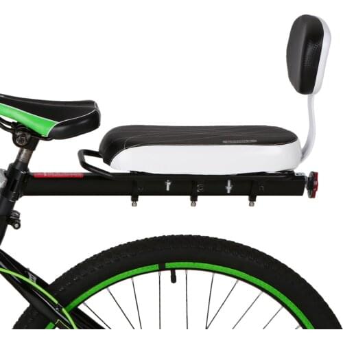 Bicycle Rear Seat Cycling Bike Bicycle MTB Back SeatPU Leather Soft Cushion Rack Seat Children Seat with Back Rest Accessiories