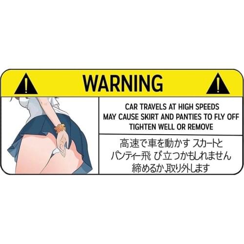 Funny Car Sticker for Panties Warning Peek Slap Decal Anime Vinyl Window Wall Stickers Cover Scratches Waterproof Apply To Car