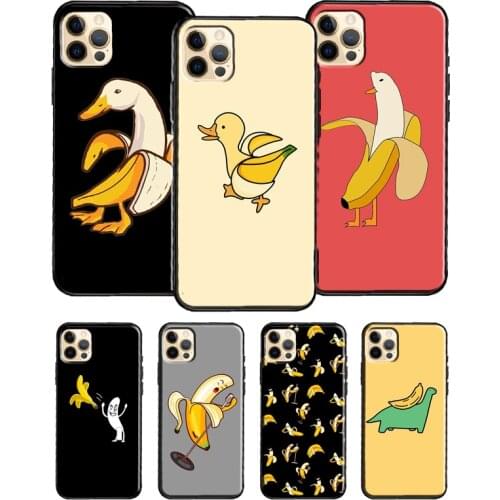 Memes Cartoon Funny Banana Case For Apple iPhone 11 12 Pro Max mini 6S 7 8 Plus XR X XS MAX SE 2020 Back Cover Coque