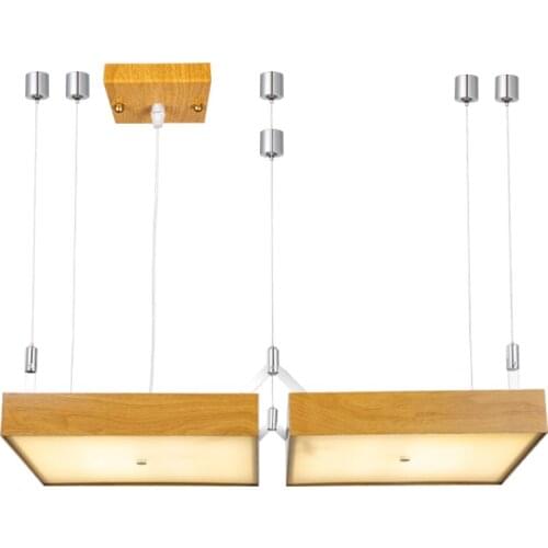 Nordic Style Iron LED Pendant Lights Lighting Fixture Creative Double Square Modern Hanging Lamp Restaurant Bar Dining Lampara