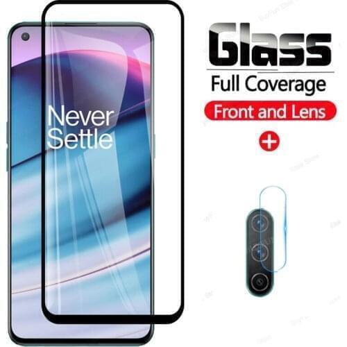 2 in 1 9H Tempered Glass On For OnePlus Nord CE 5G Full Coverage Screen Protector For One Plus One+ nord ce Protective Glass