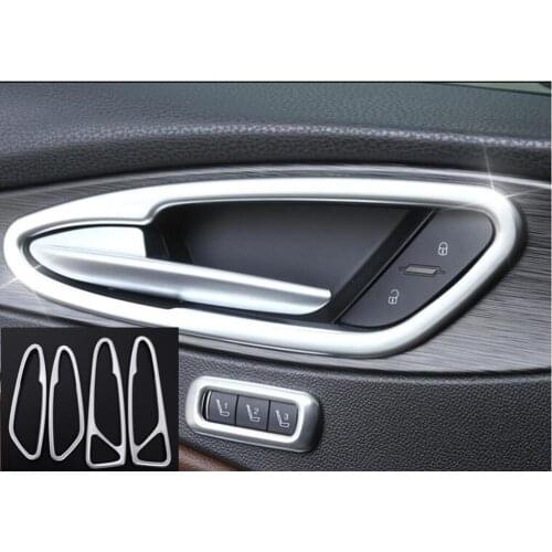 For Alfa Romeo Stelvio 2017 Car-styling ABS Chrome Interior Door Handle Frame Cover Trim Accessories A set of 4pcs