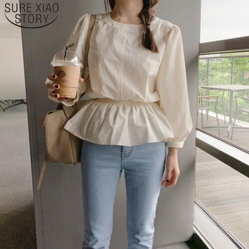 Blusas Mujer De Moda 2021 Spring Autumn Casual Solid Sweet Long Sleeve Women Blouses and Tops Women Shirts Office Lady 6877 50