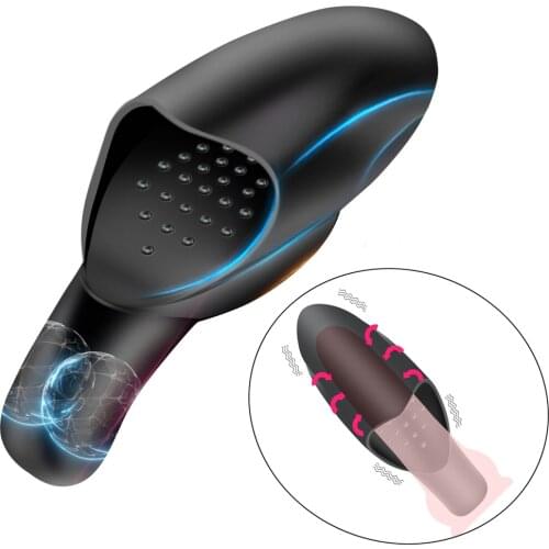 Masturbate Cup For Male Penis Glans Massage Vibrator For Cock Penis Enlargement Extend Lasting Training Pumps Blowjob Sex Toys