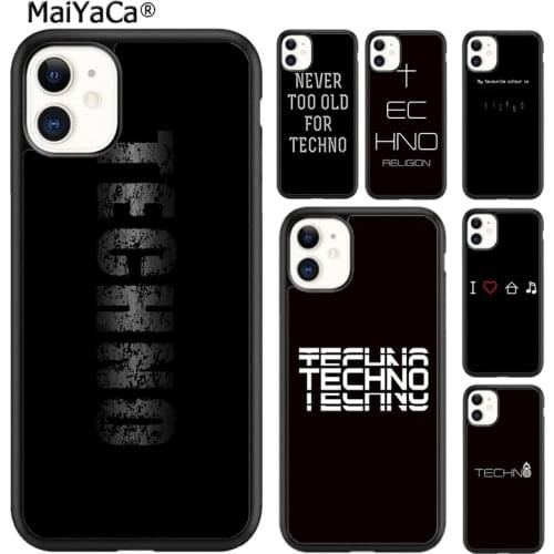 MaiYaCa Love Techno Music Quotes Phone Case Cover For iPhone SE 6s 7 8 plus X XR XS 11 12 pro max Samsung Galaxy S8 S9 S10 shell