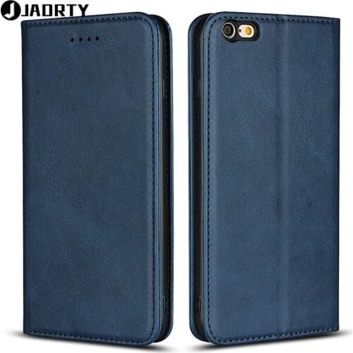 Jaorty Case On For Coque iPhone 6 Plus Cover For Apple iPhone 6s Plus Case Luxury Leather Wallet Magnet Phone Flip Stand Cases
