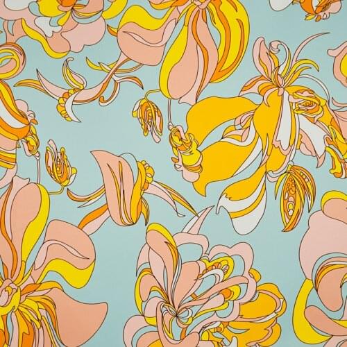 Europe and the United States with the flower pattern digital printing cloth womens fashion fabric cheaper fabrics free shipping