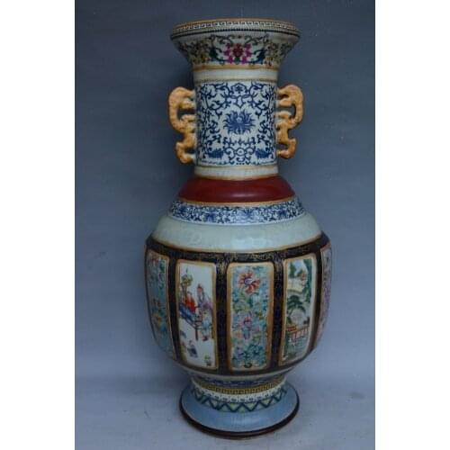 Antique Qing Dynasty porcelain vase,Dragon,The king of porcelain,handmade crafts,best collection & adornment, Free shipping