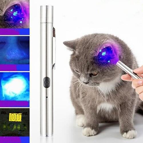 Cat Dog Moss Light Pet Fungus Detection USB Lamp Outside The Pet Skin Disease 365UV Black Mirror UV Detection Flashlight Lamp