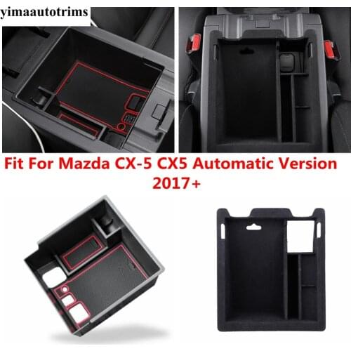 Car Armrest Storage Box Central Control Container Auto Interior Accessories Fit For Mazda CX-5 CX5 2017 - 2021 Automatic Version