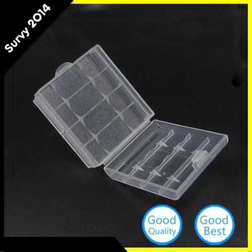 Battery Storage Box AA AAA Hard Plastic Battery Case Holder Storage Box for AA AAA Battery White