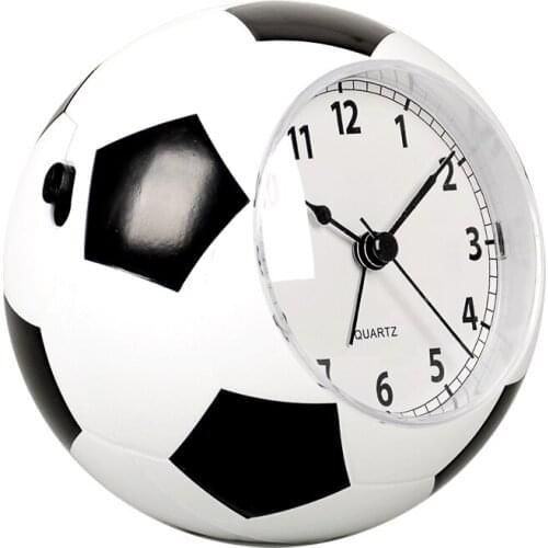 Creative fashion football modeling desktop alarm clock Cartoon spherical table clock