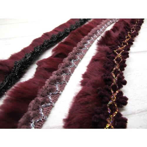 35mm Rabbit Fur Chenille Ribbon Trim|Lampshade Clothing Edging Supplies|Accessory DIY Material Decoration