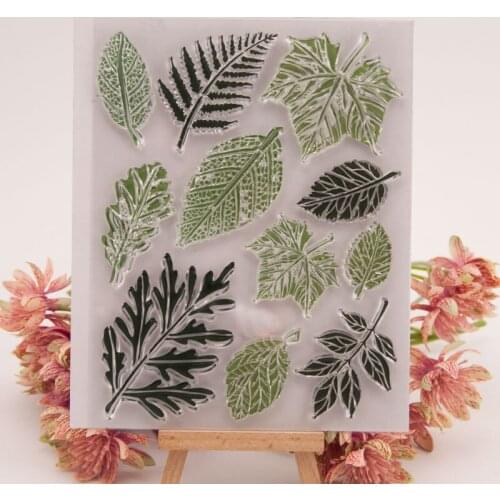 Leaves Maple Leaf Transparent Clear Rubber Stamp Sheet Cling Scrapbooking Photo Album Paper Card DIY Craft