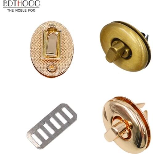 BDTHOOO 10pcs/lot Metal Bag Lock Oval Egg Shape Twist Lock Lockbutton Screw Lock for DIY Handbag Suitcase Hardware Accessories