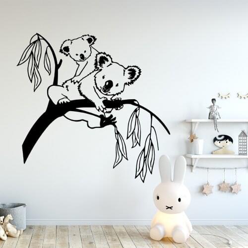 Cute Sticker Koala Wall Decal Vinyl Wallpaper For Baby Sticker Walls Decals Vinyl wall sticker decal muurstickers koala