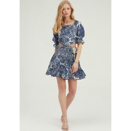 Ruffled Lacing Detail Mini Skirt Summer Women Mini Skirts Women Clothing Fashion Cute Ladies Streetwear For Girls Slim Bottoms