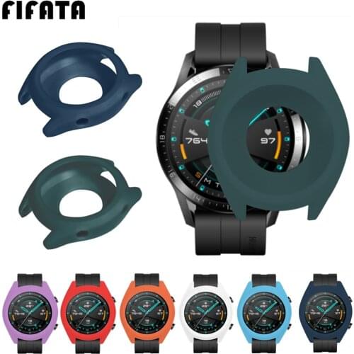 FIFATA Soft Silicone Case For Huawei Watch GT 2 46mm Cover Protective Shell For Huawei GT 46mm Protector Frame Bumper Accessory