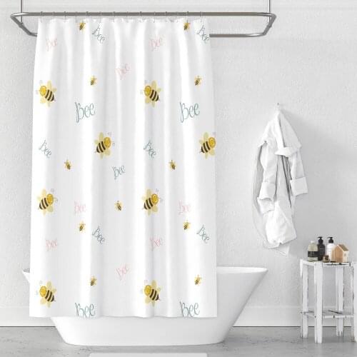 Custom Made Shower Curtain Bathroom Curtain Partition 1.2/1.5/1.8/2x1.8m 1.5x2m 1.8x2m 2x2m 2.4x2m Bee White ins