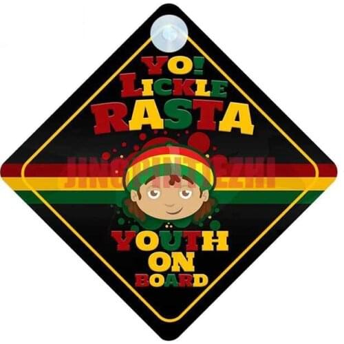 Car Stickers Vinyl Motorcycle Decal Car Window Body Decorative You Lucky Rasta Youth on Board Personality Car Stickers