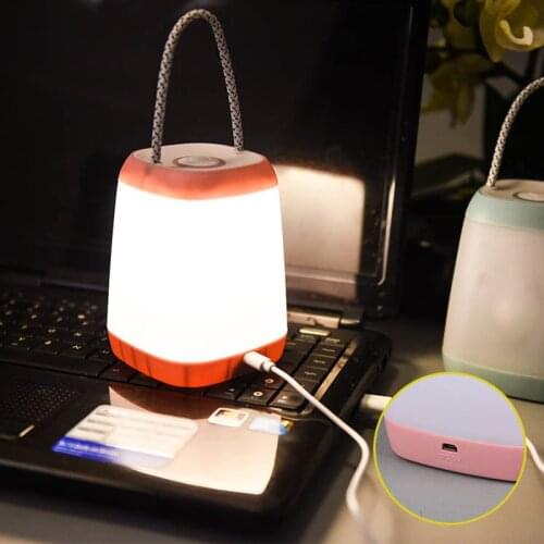 USB Rechargeable Night Lights LED Table Bedside Feeding Lamp Led Eye Protection Hanging Camping Emergency Lantern Night Lights