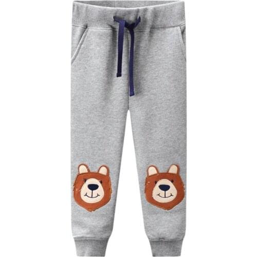 Funnygame New 2021 Cartoon Childrens Long Pants Cotton Cute Boys Girls Sweatpants for Autumn Spring Kids Trousers Pants