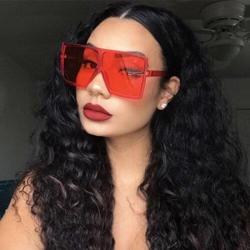 New Square Sunglasses Women Sun Glasses Female Lady Eyewear Eyeglasses Plastic Frame Clear Lens UV400 Shade Fashion Driving