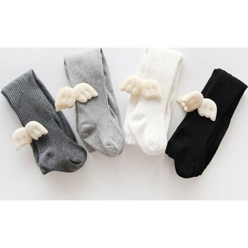 0-8Y Children Autumn Winter Bowknot Tights Cotton Baby Girls Pantyhose Kids Infant Knitted Tights Pants Stockings
