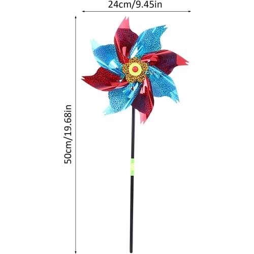 10pcs/1pc50cm Bird Repeller Pinwheels 5 Leaves Reflective Sparkly Bird Deterrent Windmill Protect Garden Plant Flower Lawn Decor