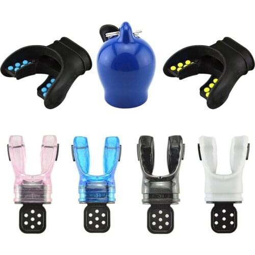 Adults Scuba Diving Mouthpiece Moldable Silicone Bite Comfort Breath Underwater Regulator With Tie Wrap Practical Equipment 2021