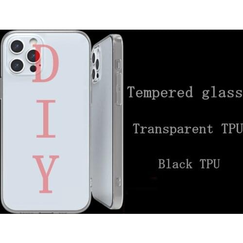 Custom Phone Case For iPhone 6 7 8 Plus Xs 11 12 Mini Pro MAX XR SE2020 Glass TPU Cover Customized Picture Name Photo DIY Cases